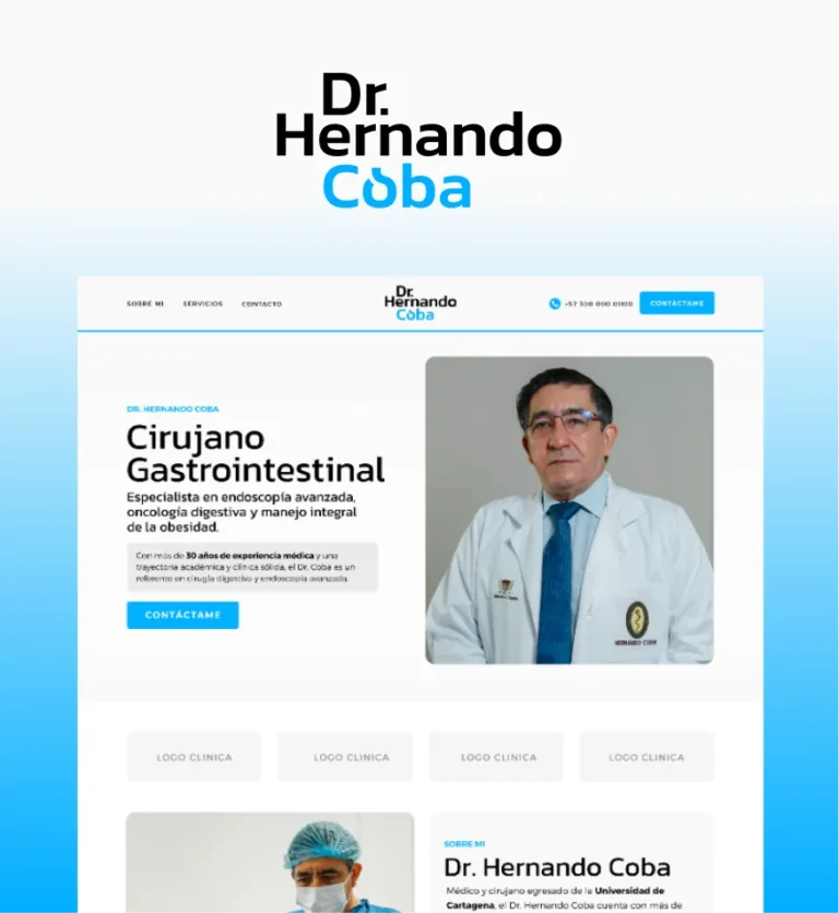 Diseño web desarrollado para Dr. Hernando Coba