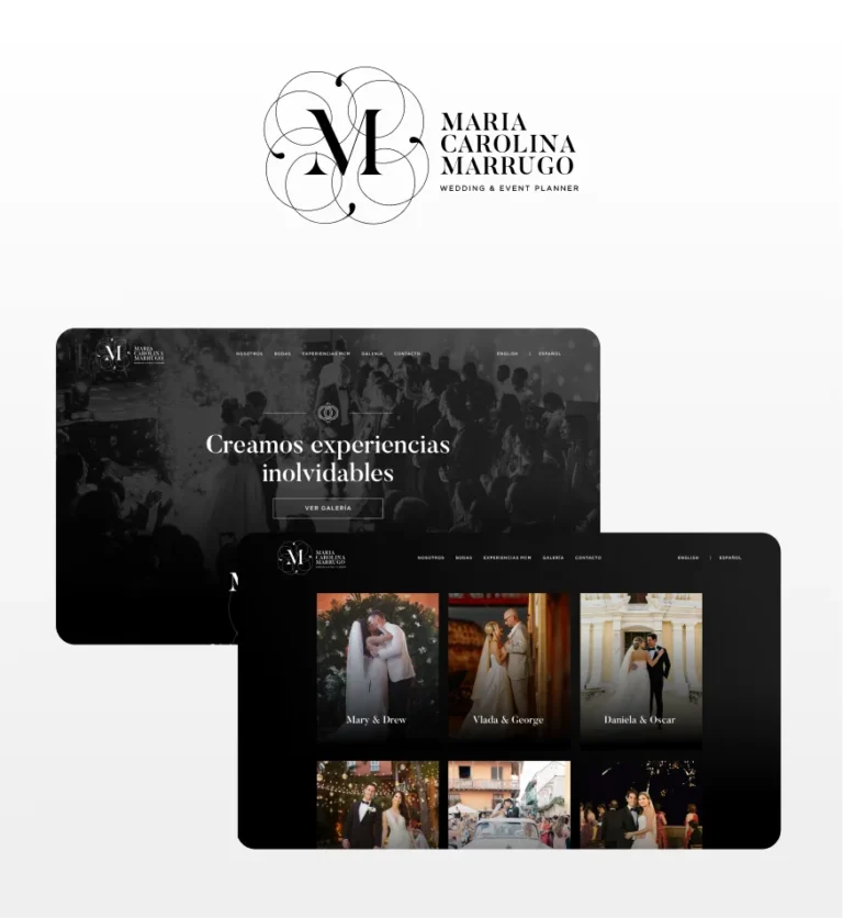 Diseño web desarrollado para MCM Wedding